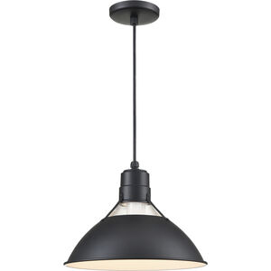 R Series 1 Light 13 inch Satin Black Outdoor Pendant